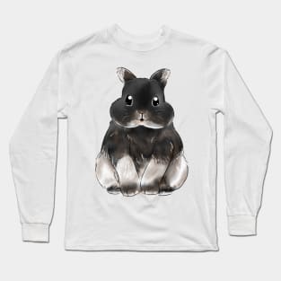 Bobby Netherland Dwarf Rabbit Watercolor Design Long Sleeve T-Shirt